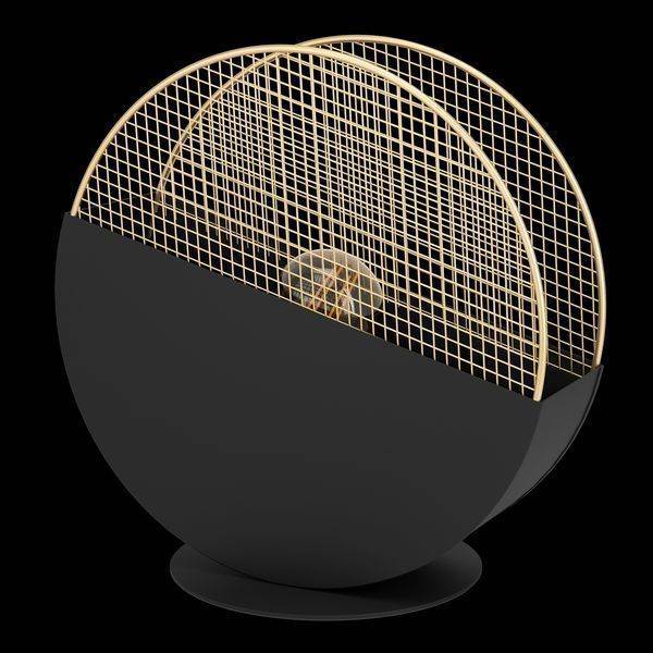 43813 Tischleuchte sw/gold 1xE27 max.40W