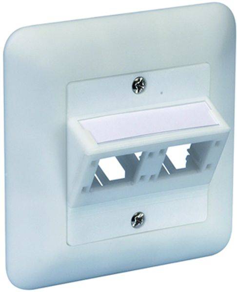 DIN Anschlussdose 80x80 2-Port rw