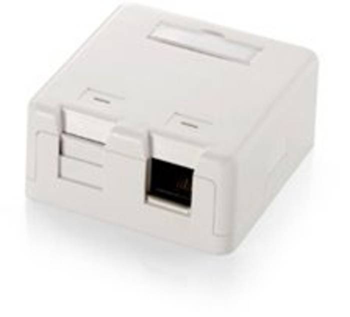 eku E-Stone 2-Port Aufputzgehäuse weiss