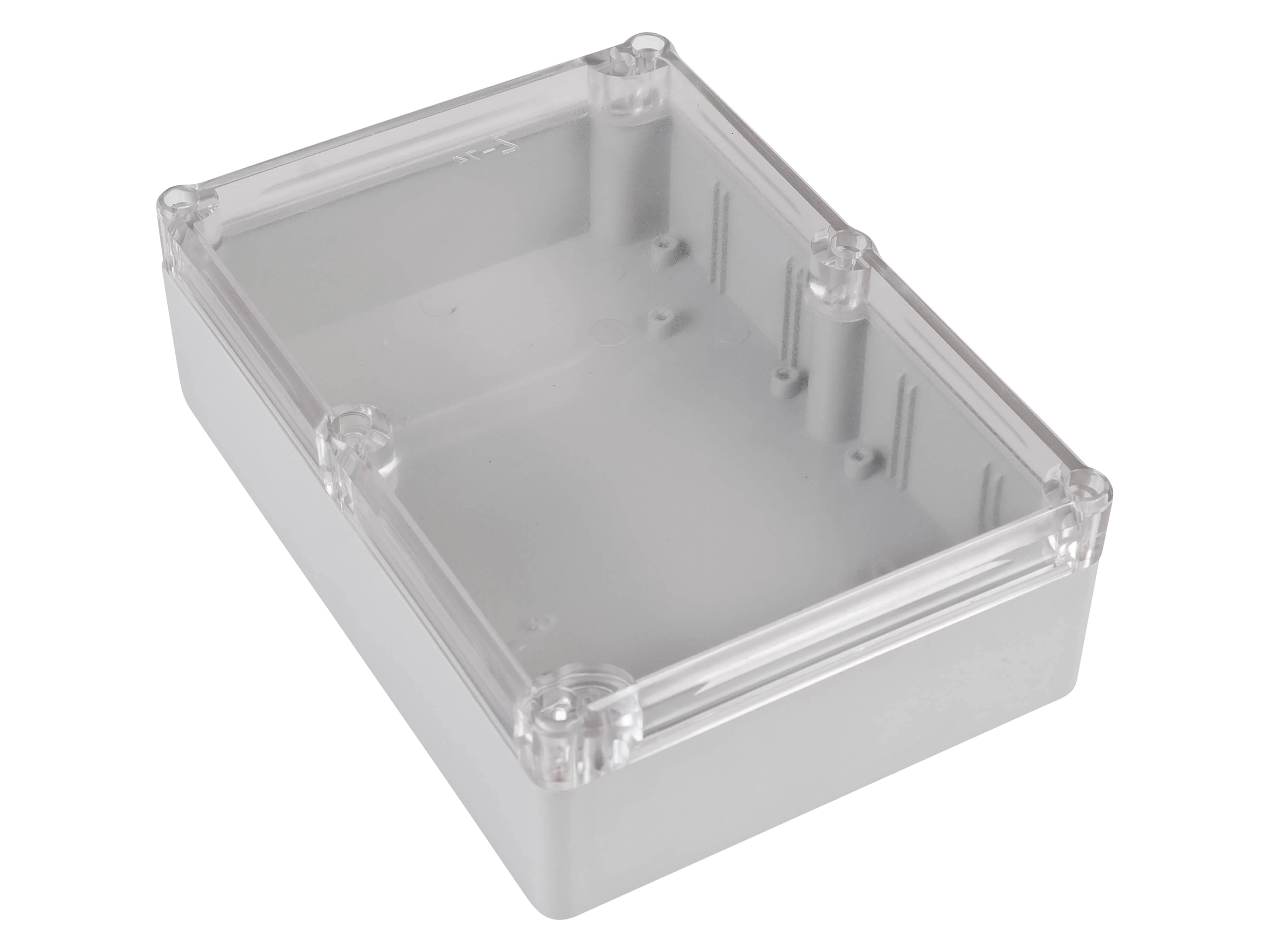 POLLIN ABS-Gehäuse 4U63181306437, 177x126x56 mm, IP65, Glasklarer Deckel