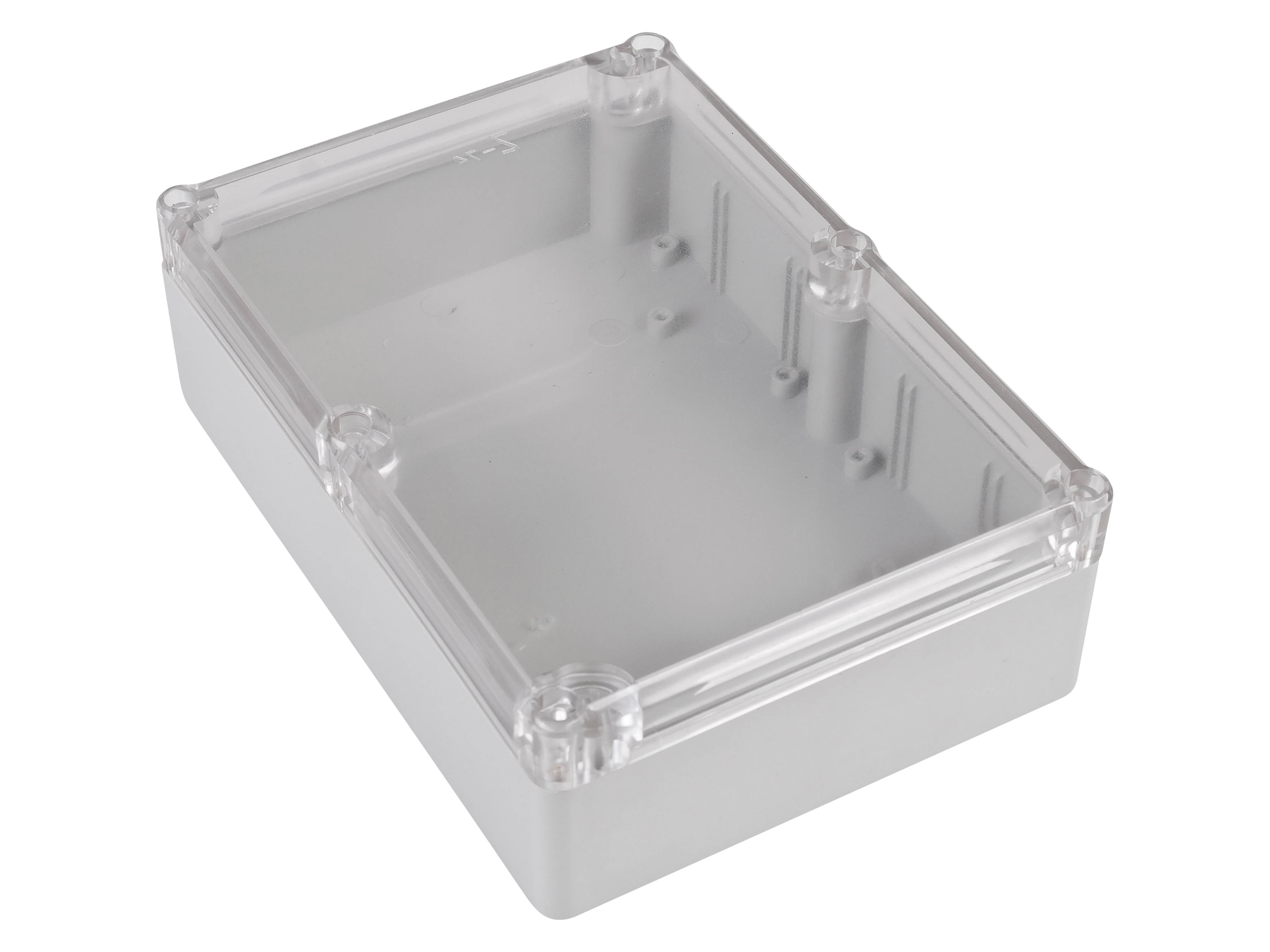 POLLIN ABS-Gehäuse 4U63181306437, 177x126x56 mm, IP65, Glasklarer Deckel