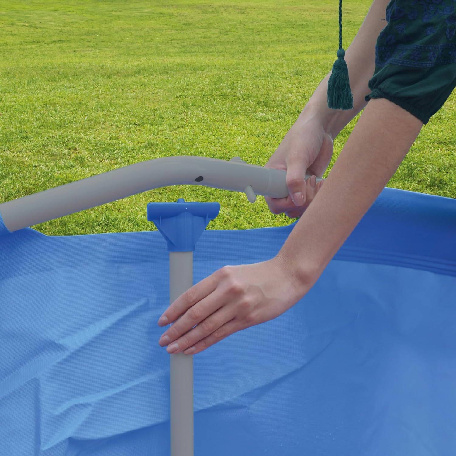 Happy People Stahlrahmenpool 258x179x66cm rechteckig Gartenpool Framepool 77517