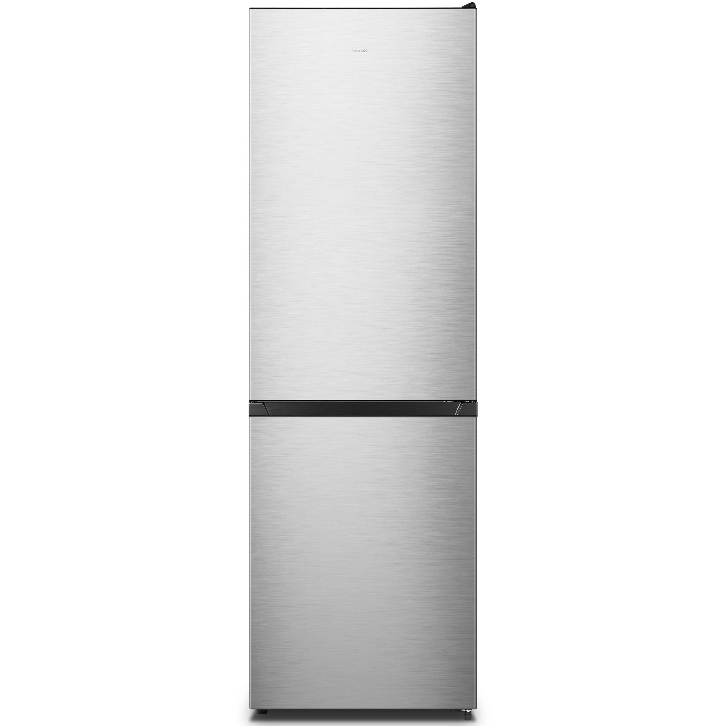 homeX Kühlschrank mit Gefrierfach No Frost, Kühl-Gefrier-Kombination freistehend, groß - 304 Liter, EEK A, CFSN3041A-S