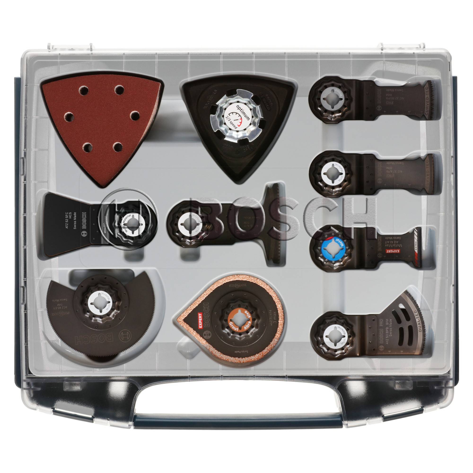Bosch Professional Multifunktionswerkzeug Zubehör All-in-One i-Boxx-Set 33-tlg. ( 2608669091 ) Starlock im Koffer