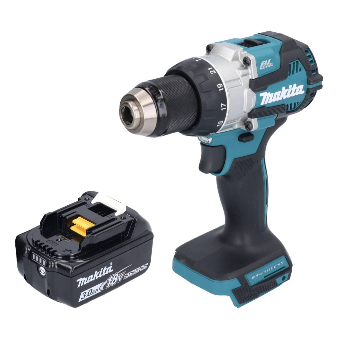 Makita DHP 489 F1 Akku Schlagbohrschrauber 18 V 73 Nm Brushless + 1x Akku 3,0 Ah - ohne Ladegerät