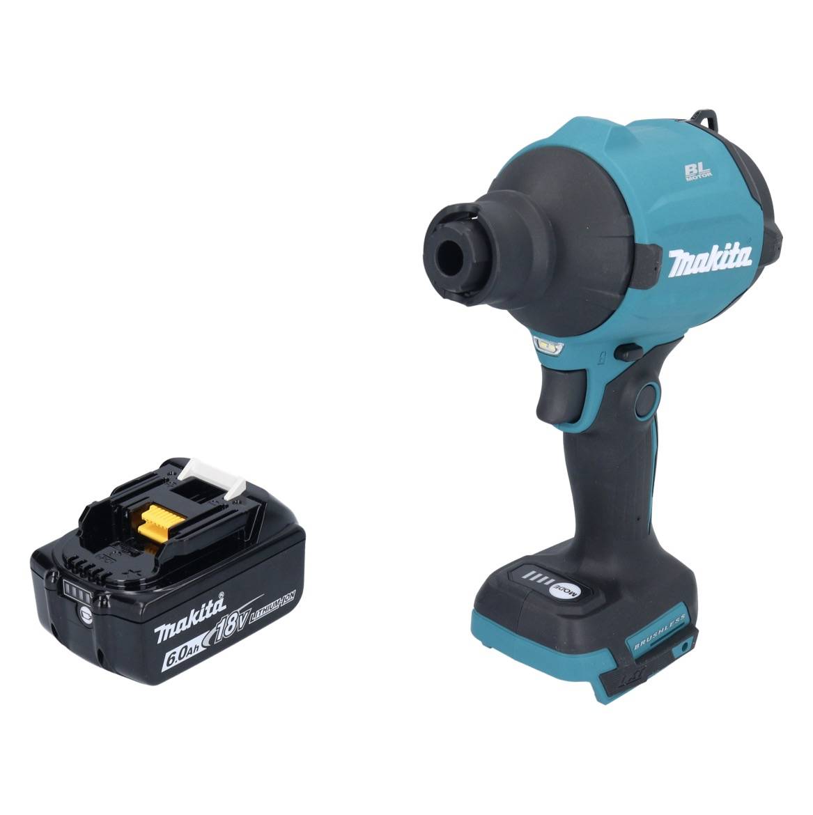Makita DAS 180 G1 Akku Gebläse 18 V Brushless + 1x Akku 6,0 Ah - ohne Ladegerät