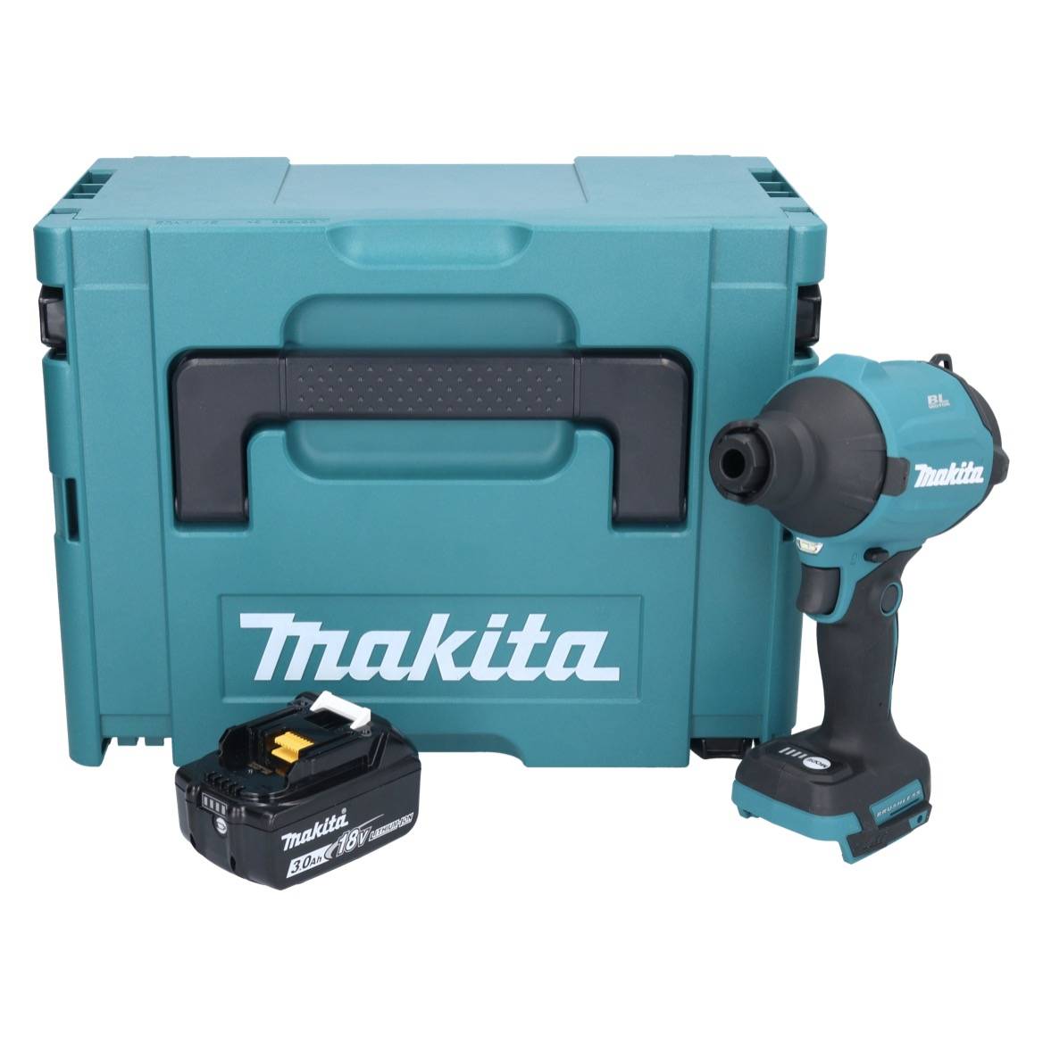 Makita DAS 180 F1J Akku Gebläse 18 V Brushless + 1x Akku 3,0 Ah + Makpac - ohne Ladegerät