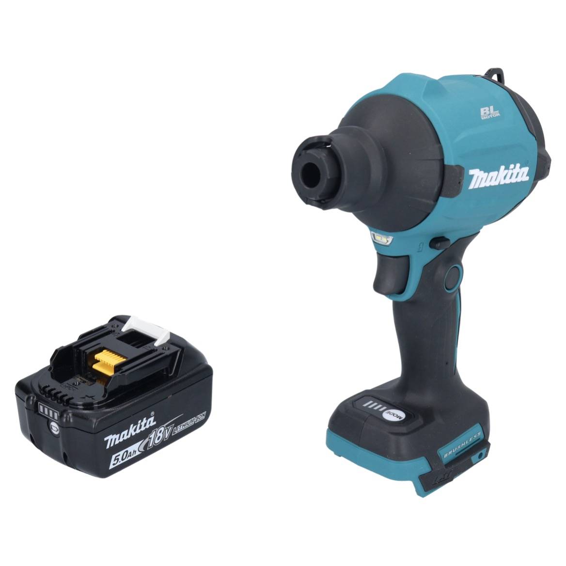Makita DAS 180 T1 Akku Gebläse 18 V Brushless + 1x Akku 5,0 Ah - ohne Ladegerät