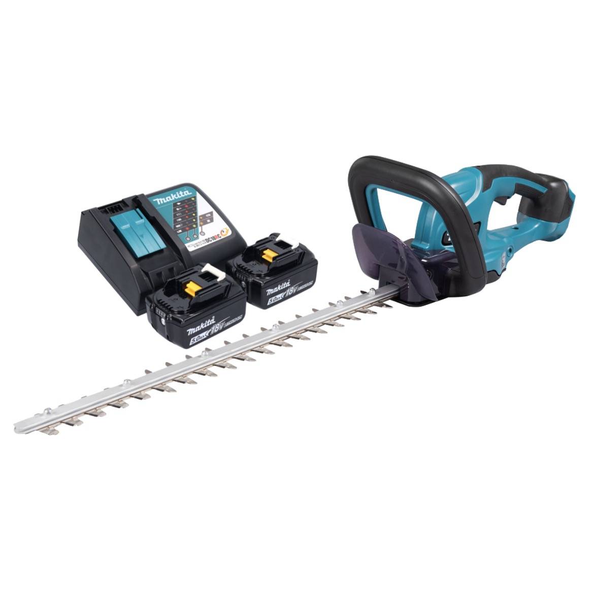 Makita DUH 507 RT2 Akku Heckenschere 18 V 50 cm + 2x Akku 5,0 Ah + Ladegerät