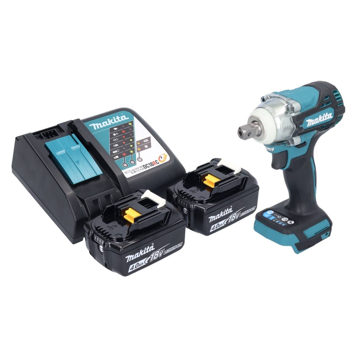 Makita DTW 301 RM Akku Schlagschrauber 18 V 330 Nm 1/2" Brushless + 2x Akku 4,0 Ah + Ladegerät