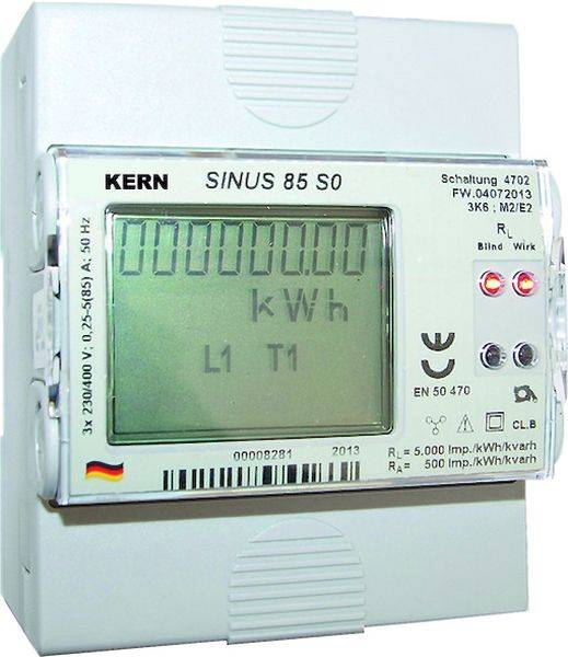 5/85A Drehstromzähler geeicht 3x230/400V