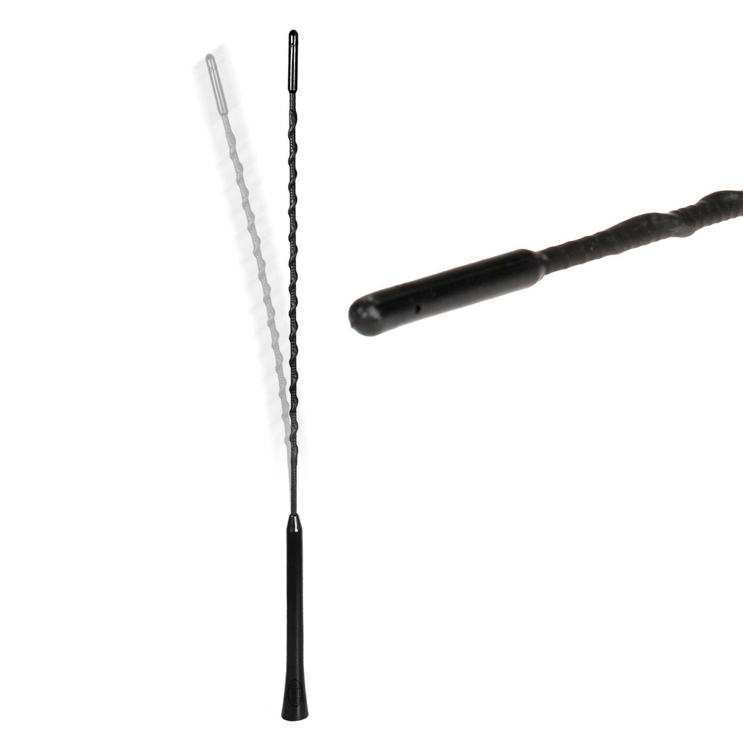 HEYNER® Antenne AM/FM mit M5 & M6-Gewinde, Ersatzstab 40cm kurzer Antennenersatzstab, Auto-Dachantenne