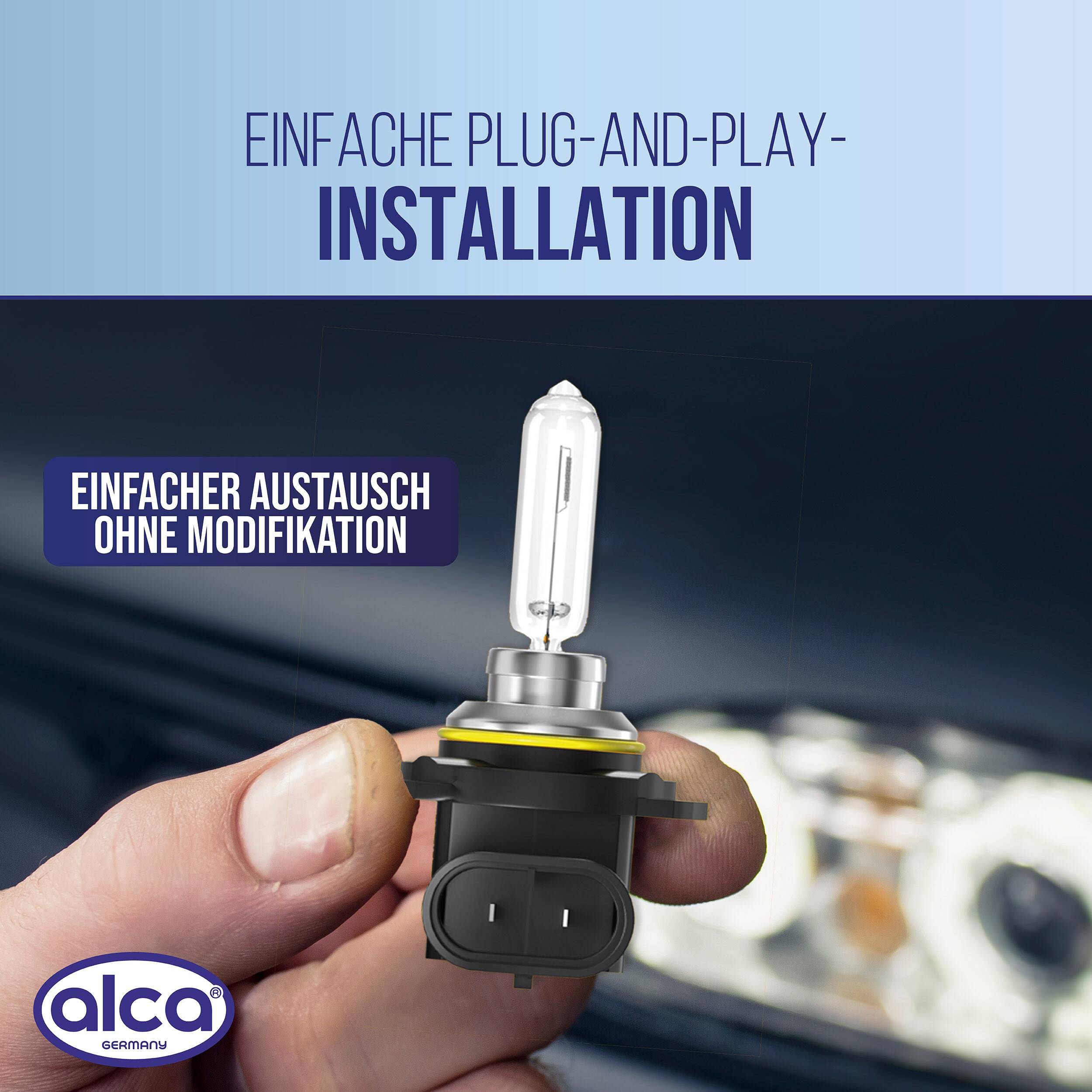 alca® Halogenlampe HIR2, 12V 55W, Sockel Px22d Leuchtmittel für Scheinwerfer, Fahrzeug-Lampe