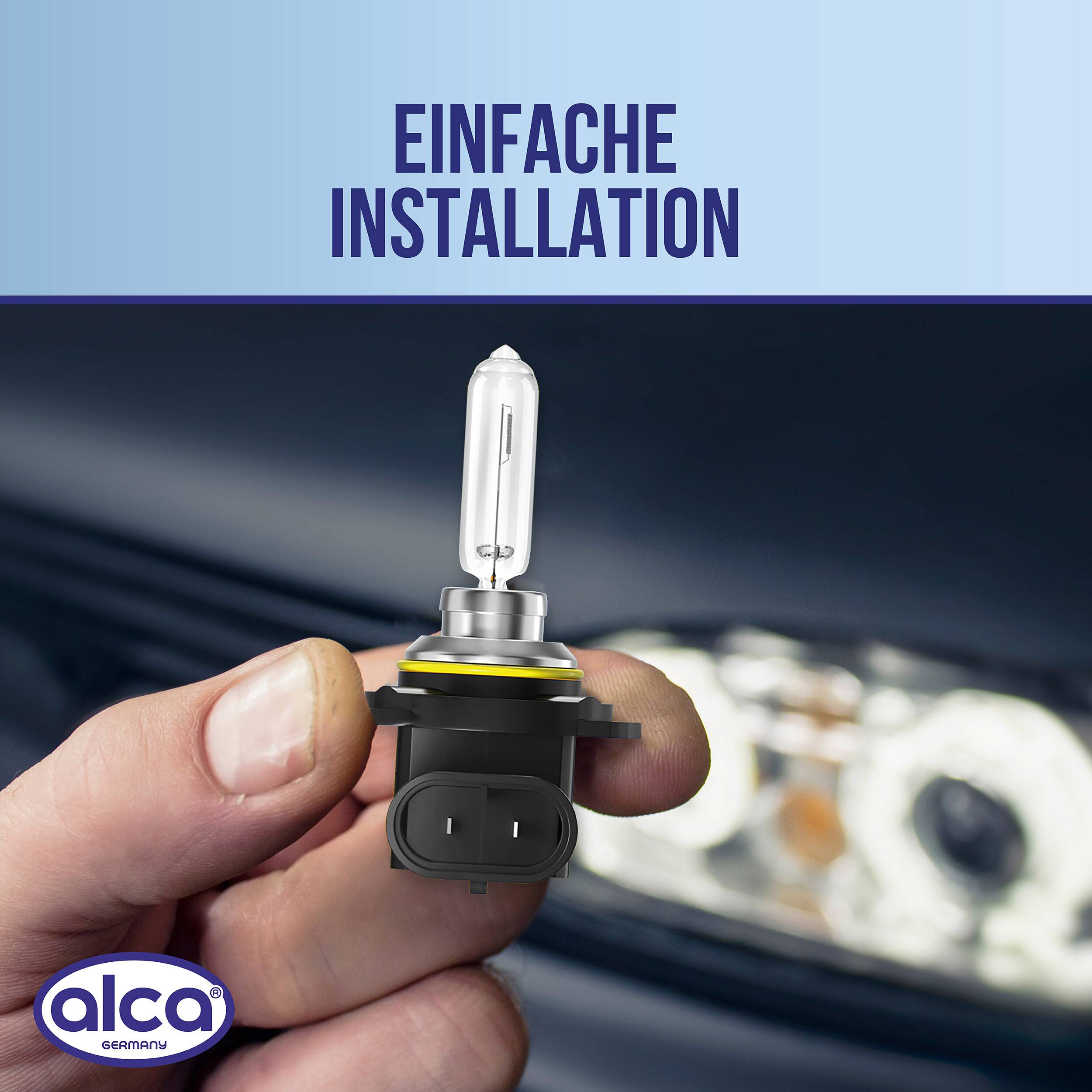 alca® HIR2 Halogen Lampe Auto I Px26d I 12V 55W Halogen Scheinwerfer Lampe I Scheinwerferlampe I E-Prüfzeichen I