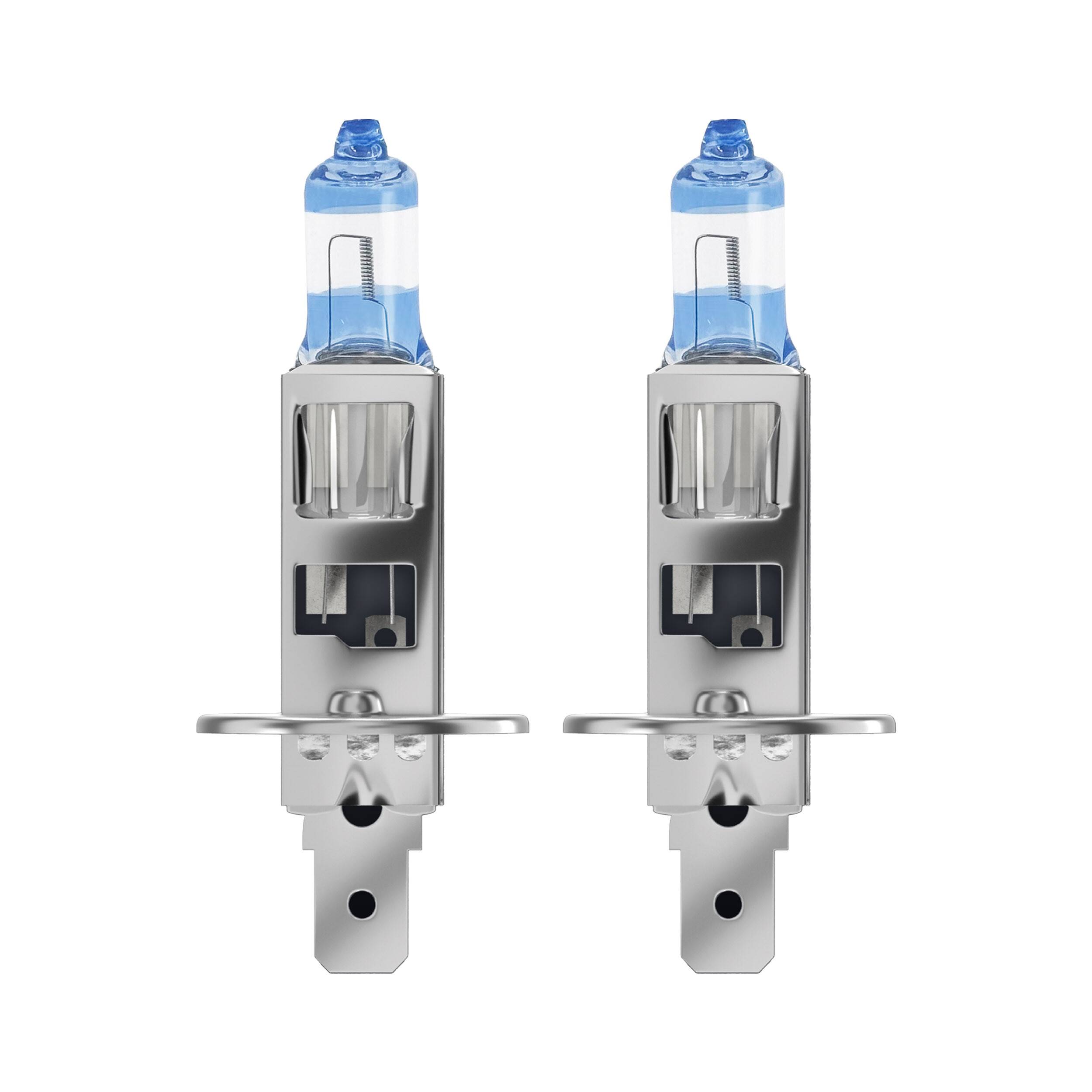 alca® 2 Stück H1 Halogen Lampe Auto I P14.5s I 12V 55W Halogen Scheinwerfer Lampe I +200% mehr Helligkeit I Weißes Licht