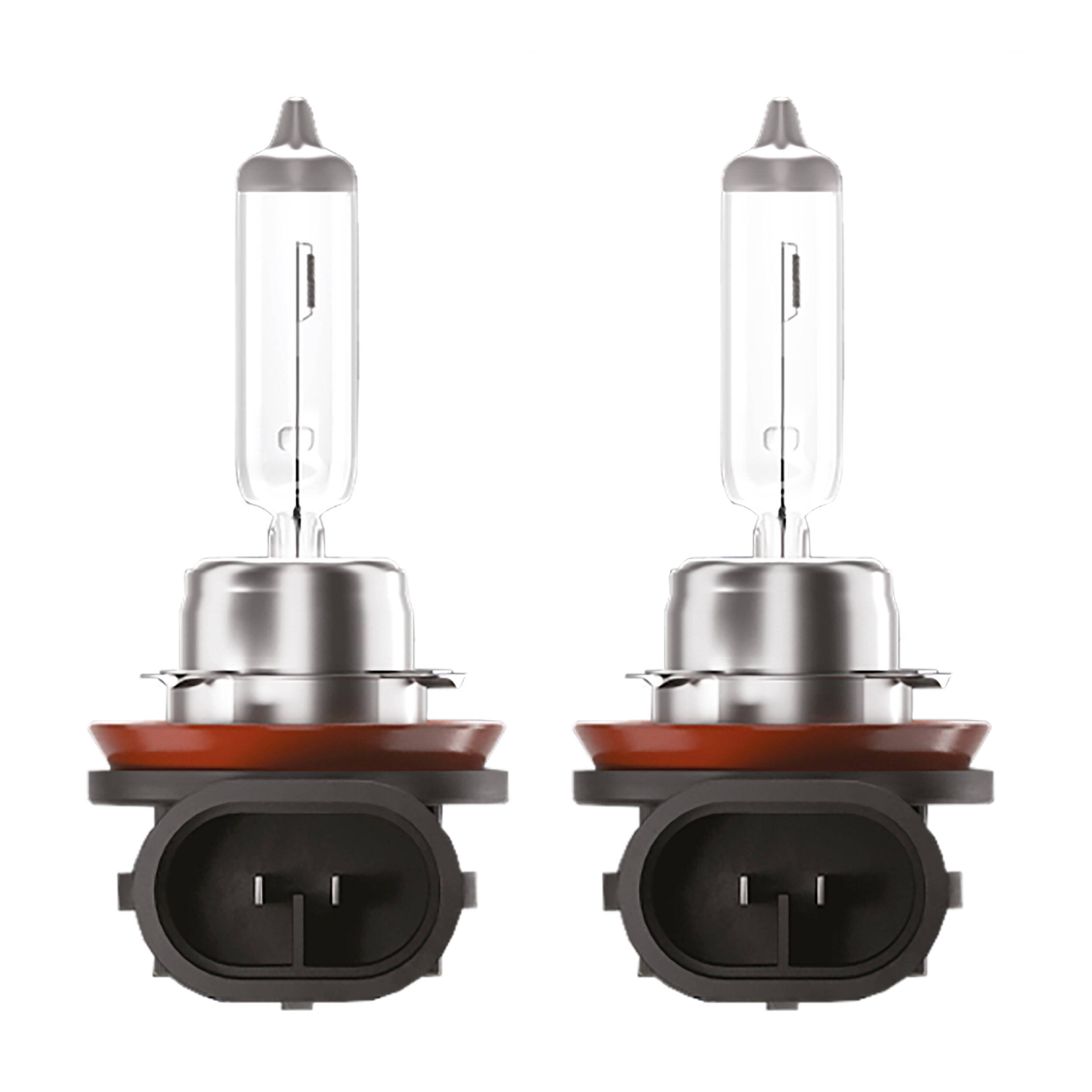 alca® 2 Stück H11 Halogen Lampe Auto Il P43t I 12V 55W Halogen Scheinwerfer I +100% mehr Helligkeit I Scheinwerferlampe