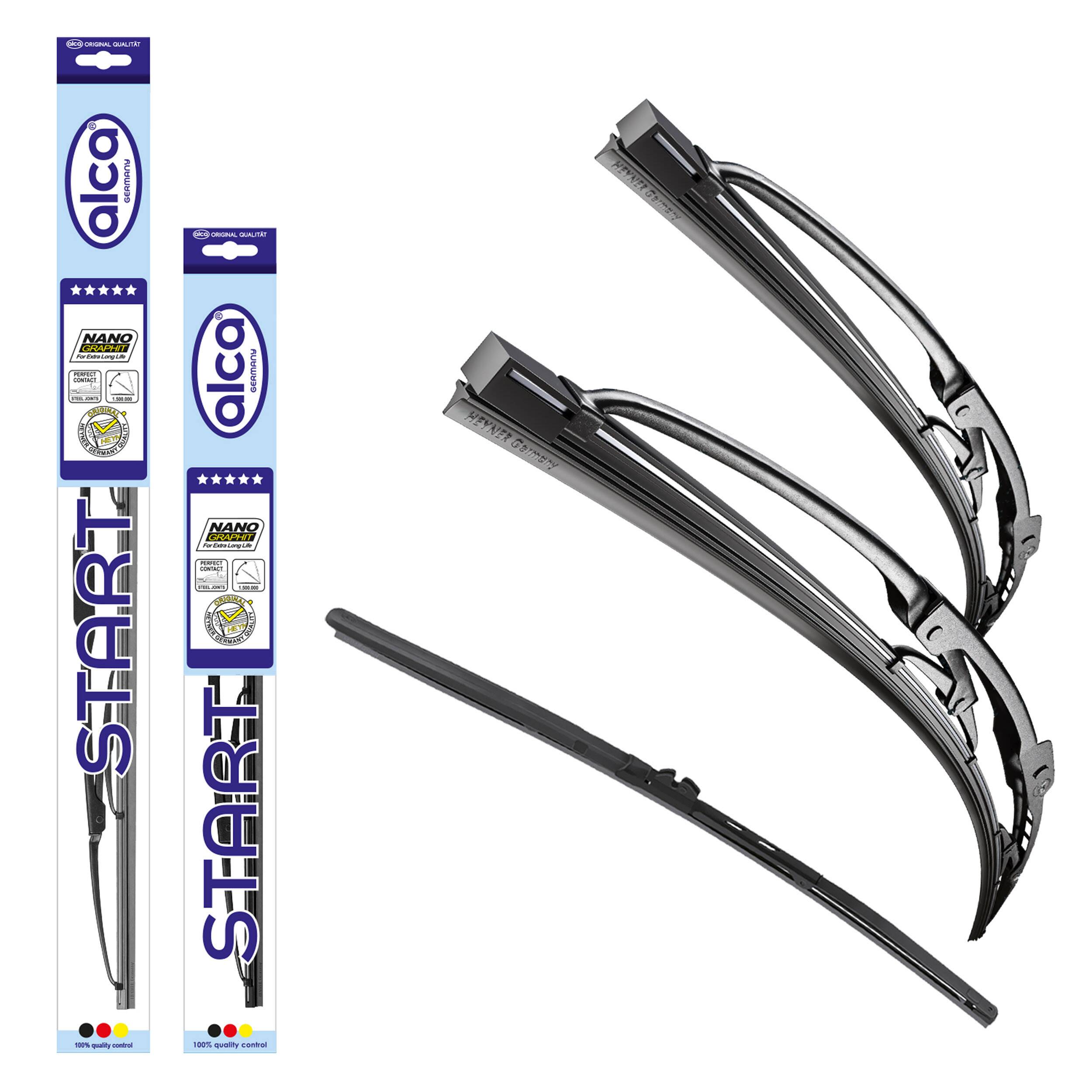 alca® Scheibenwischer mit Heckwischer ideal für OPEL VECTRA C CC (08.2002 - 10.2008) START, Gelenkwischer, klassisch