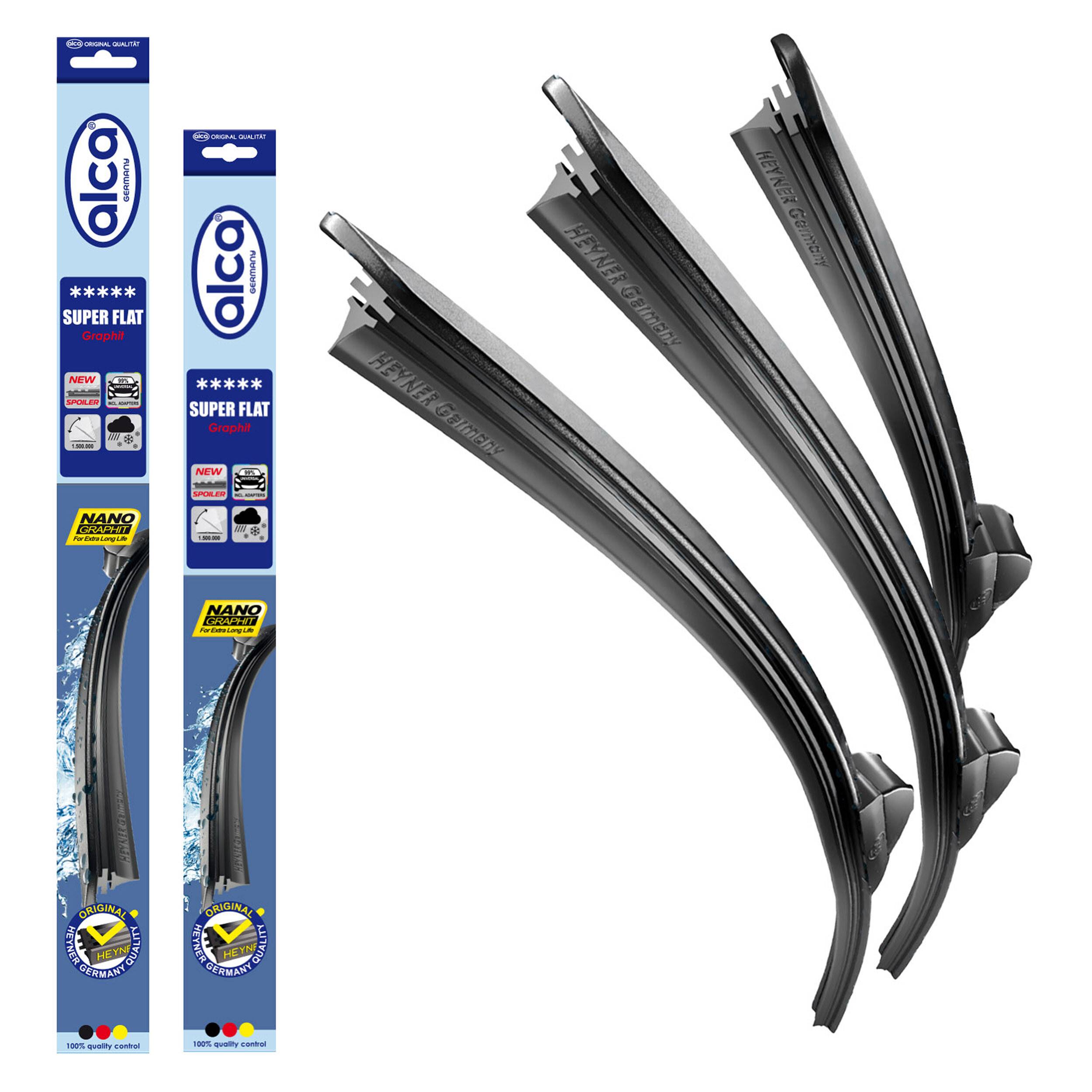 alca® Scheibenwischer mit Heckwischer passend für LADA PRIORA Schrägheck (12.2008 - 12.2015) SUPER FLAT