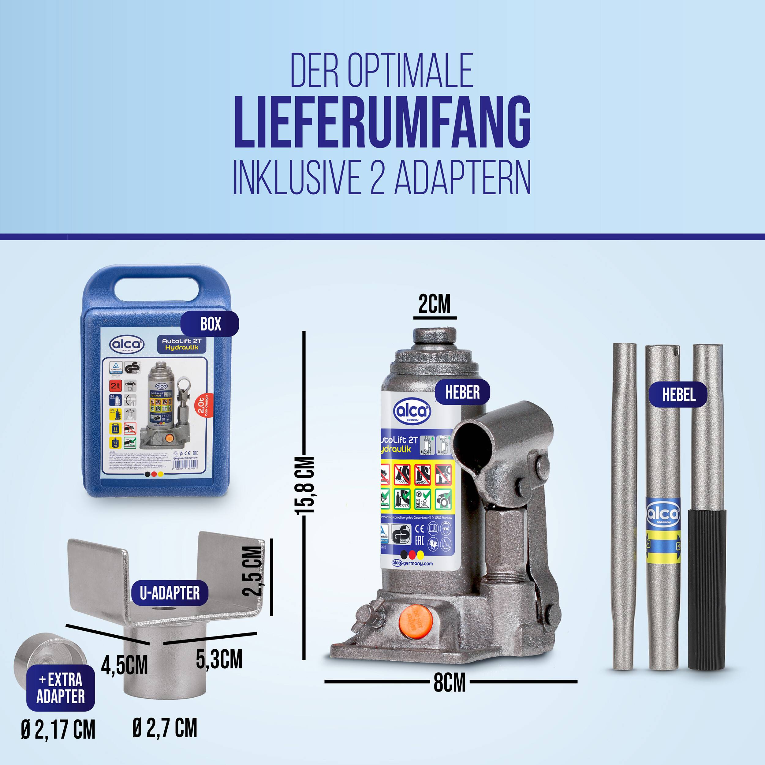 Produktdiagramm zeigt den optimalen Lieferumfang 