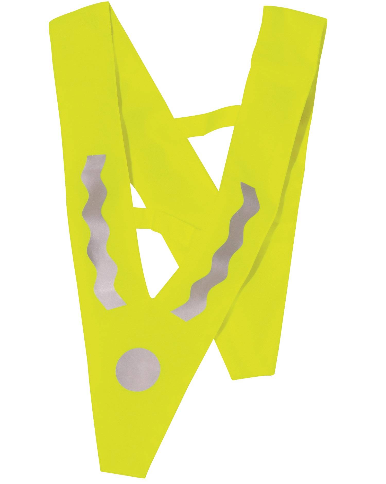 Warnweste in Gelb – Warnkragen für Kleinkinder Reflektierende Sicherheitsweste Universal mit Silberstreifen für Auto