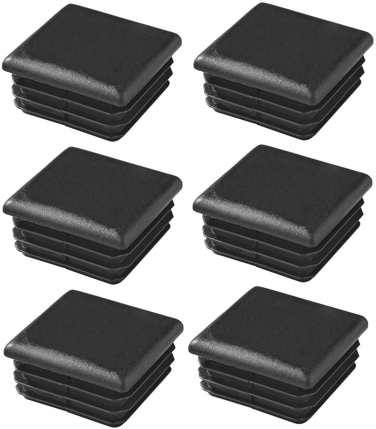 6x Vierkant Endkappen 40x40 Lamellenstopfen Abdeckkappen Rohrkappe Schutzkappe AS