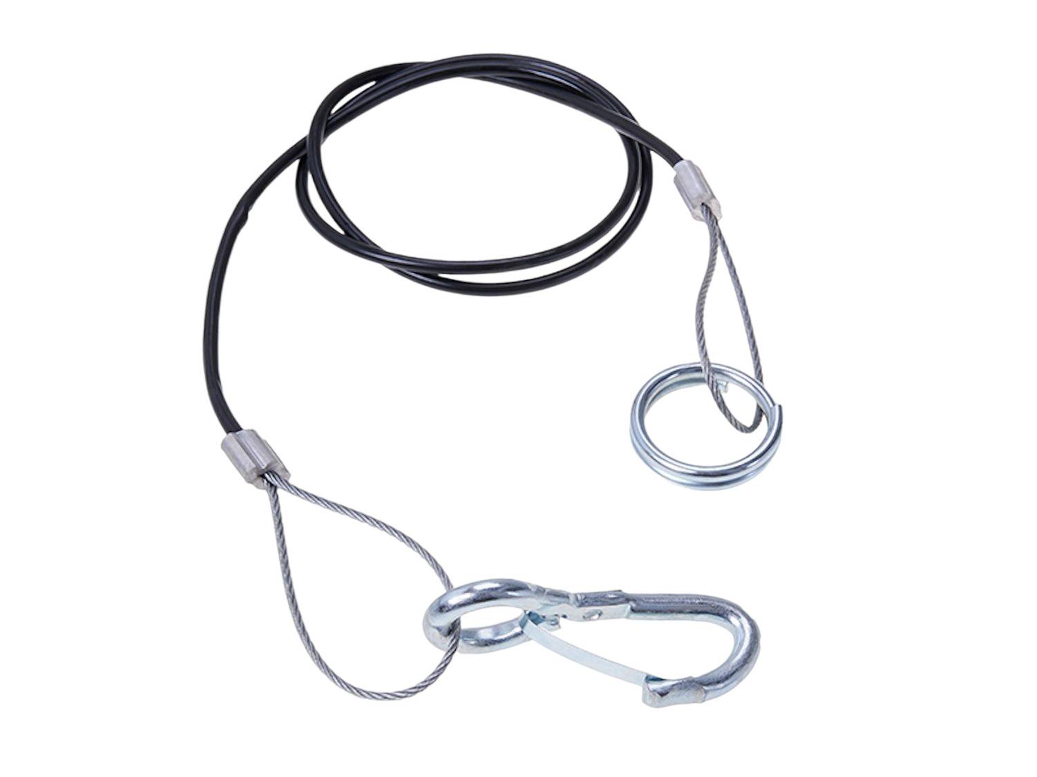 Abreißseil für Anhänger mit Haken und Ringen aus Stahl PVC Schlaufenlänge: 50 mm