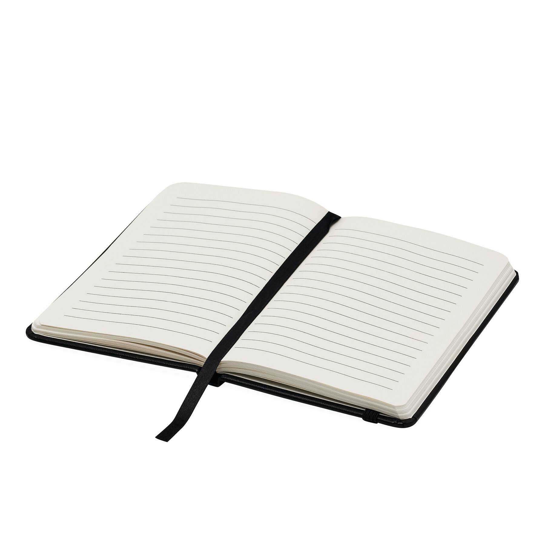 Praktisches A6 Notizbuch klein Notizbücher 80 Blätter liniert Notizblock Schwarz