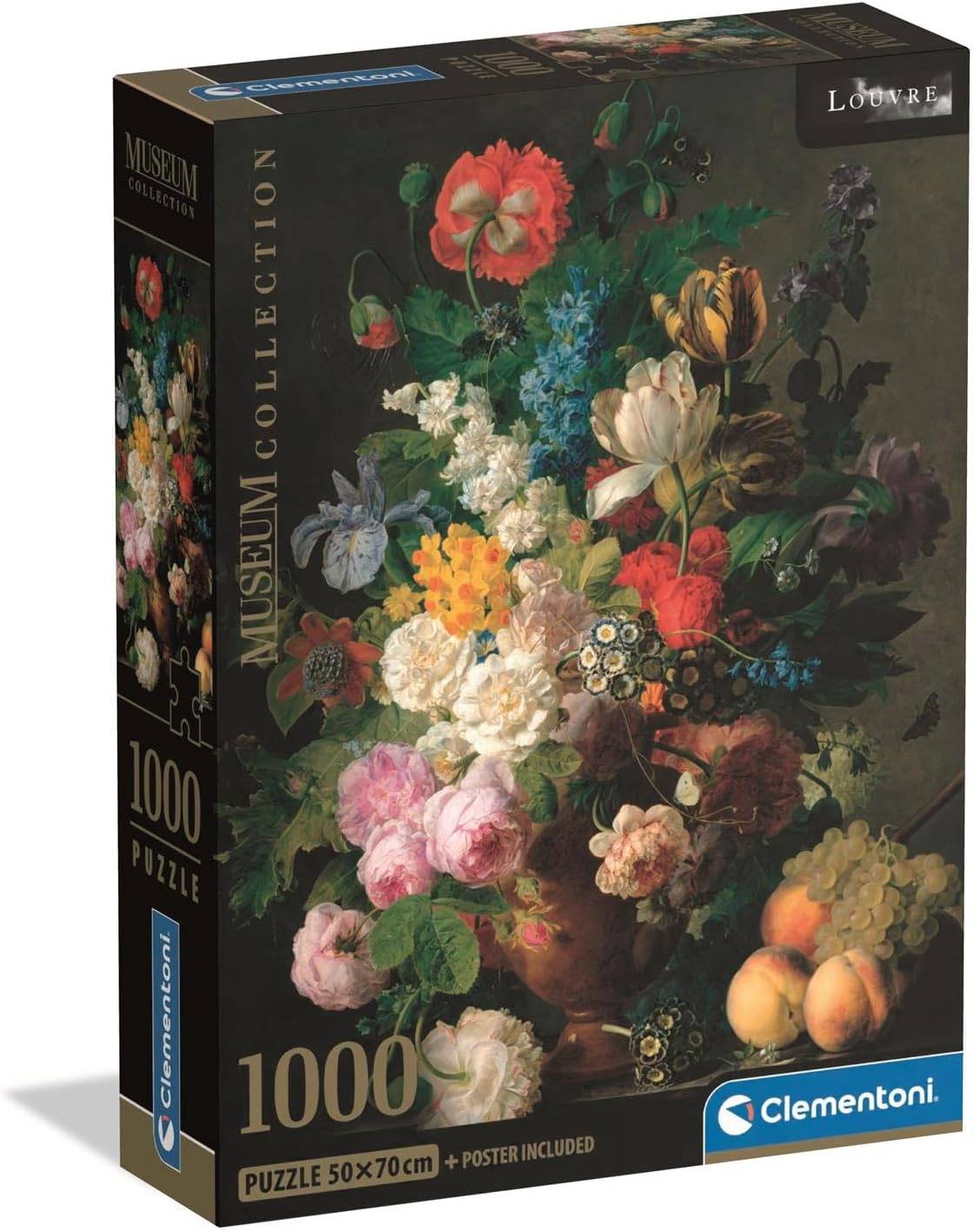 Clementoni 39970 - Museum Collection: Van Dael Blumenvase - 1000 Teile Puzzle