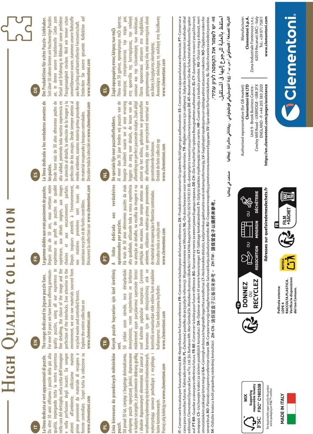 Clementoni 39970 - Museum Collection: Van Dael Blumenvase - 1000 Teile Puzzle