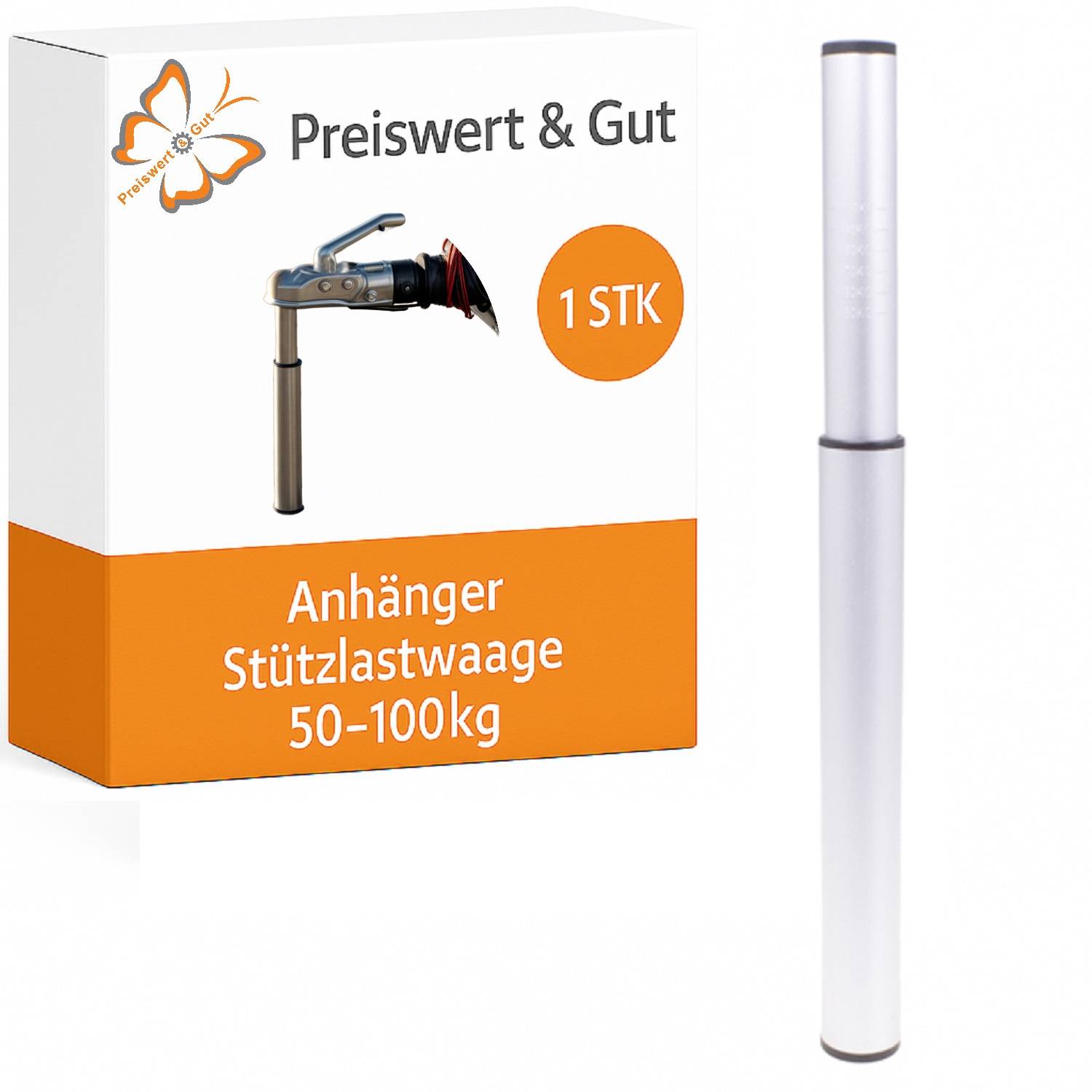 Stützlastwaage nicht Digital 50-100kg Deichselwaage Waage Wohnwagen Ø35/30x425mm