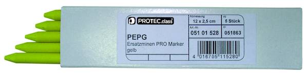 PEPG Ersatzminen PRO Marker gelb VE5