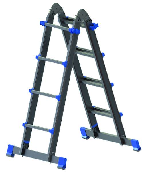 PATLT44 Alu-Teleskopleiter 4 x 4 m.Trav.