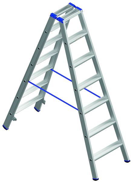 PASSLG27 AluStufenstehleiter gebörd. 2x7