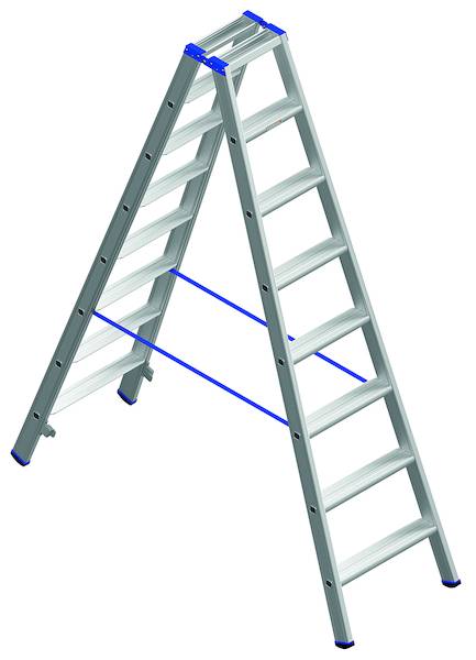 PASSLG28 AluStufenstehleiter gebörd. 2x8