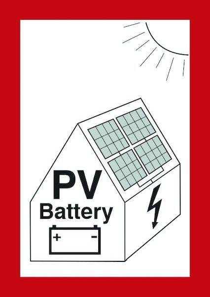 PROTEC.class Brandschutzzeichen PWZPV2 PV-Anlage Batt.