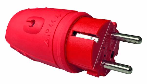 PROTEC.class Gummistecker PGSR44 rot IP44 16A