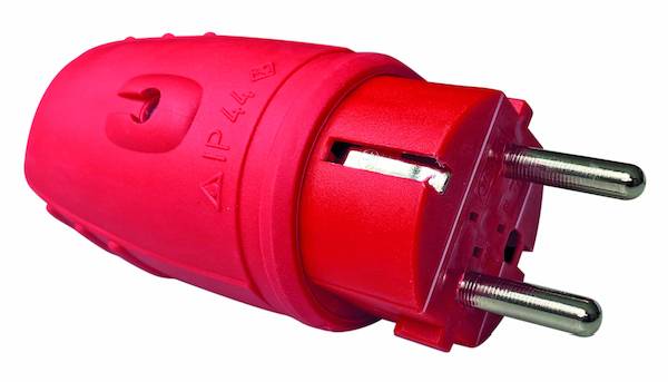 PROTEC.class Gummistecker PGSR44 rot IP44 16A