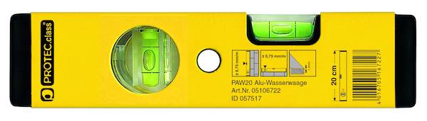 PROTEC.class Alu-Wasserwaage PAW20 20cm