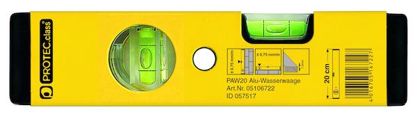 PROTEC.class Alu-Wasserwaage PAW20 20cm