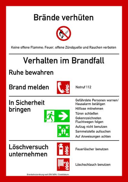 PROTEC.class Brandschutzordnung PABSOF Aushang Folie