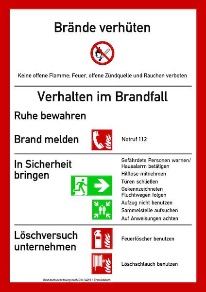 PROTEC.class Brandschutzordnung PABSOS Aushang Schild
