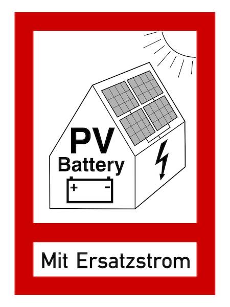 PROTEC.class Brandschutzzeichen PWZPV4 PV-Anlage SSF