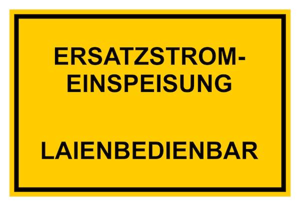 PROTEC.class Hinweisschild PWZEL Einspeisestelle Laienbedienbar