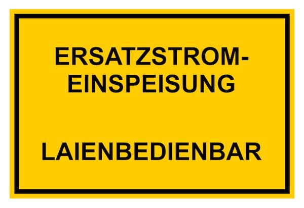 PROTEC.class Hinweisschild PWZEL Einspeisestelle Laienbedienbar