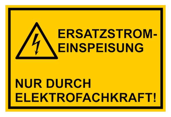 PROTEC.class Hinweisschild PWZEE Einspeisestelle Elektrofachkräfte