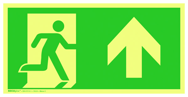 PRZFPG Rettungszeichen geradeaus Folie