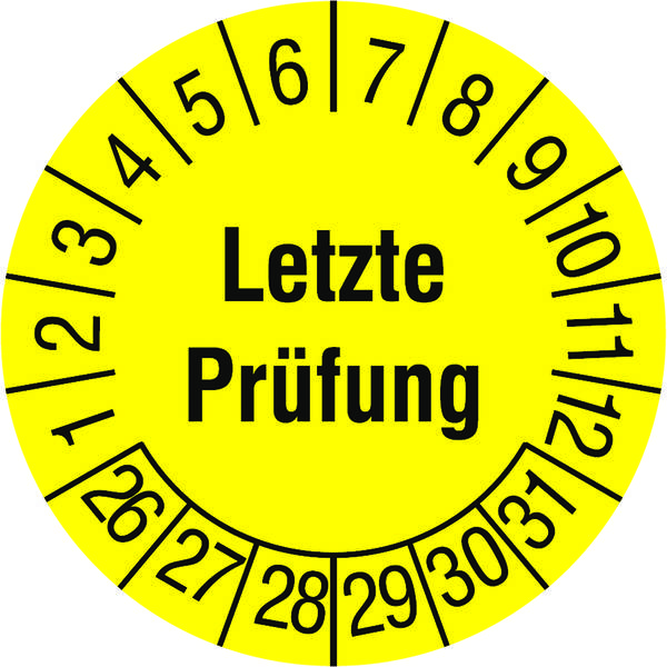PROTEC.class Prüfplaketten PPPPLP2026 Letzte Prüfung
