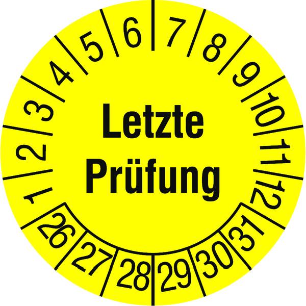 PROTEC.class Prüfplaketten PPPPLP2026 Letzte Prüfung