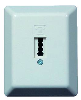 PTAE-U Telefondose Universal AP 6F+N cw