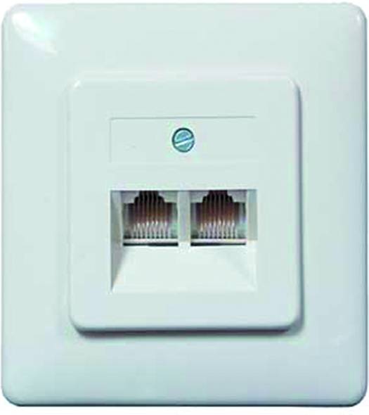 PUAE Anschlussdose UP 2xRJ45 2x8(8) cw